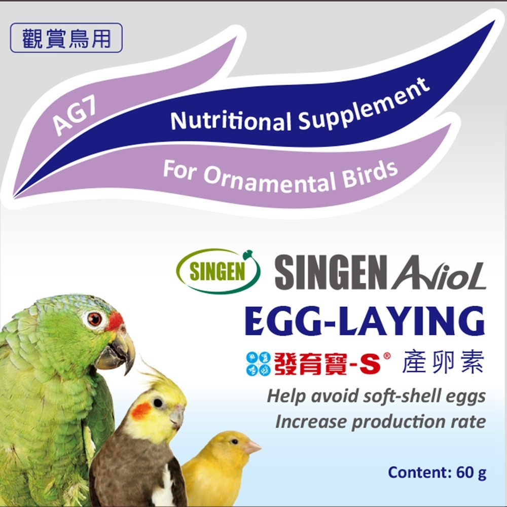 SINGEN 信元發育寶 觀賞鳥用孵化配方-60g/罐 鳥類保健 觀賞鳥保健食品